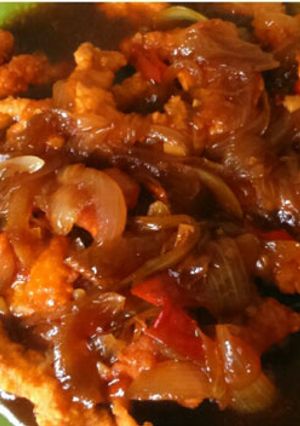 Foto resep Crispy Fried Chicken Breast with Sweet Oyster Sauce 