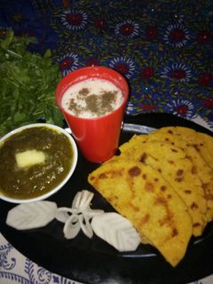 A picture of Sarso ka saag makki ki roti(winter special).