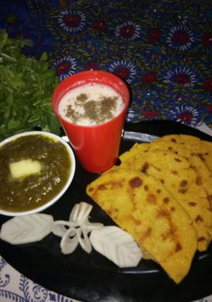 A picture of Sarso ka saag makki ki roti(winter special).