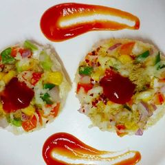 A picture of Bread corn piza.