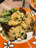 Torrejitas de pollo y espinaca