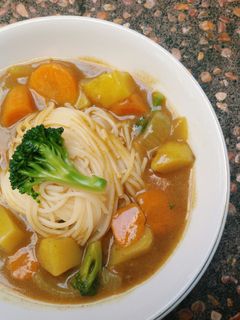 Foto resep Spaghetti with Japanese Curry (Homemade)