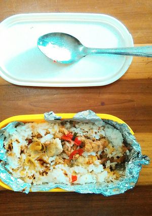 Foto resep Nasi Bakar Teri Ekspress
