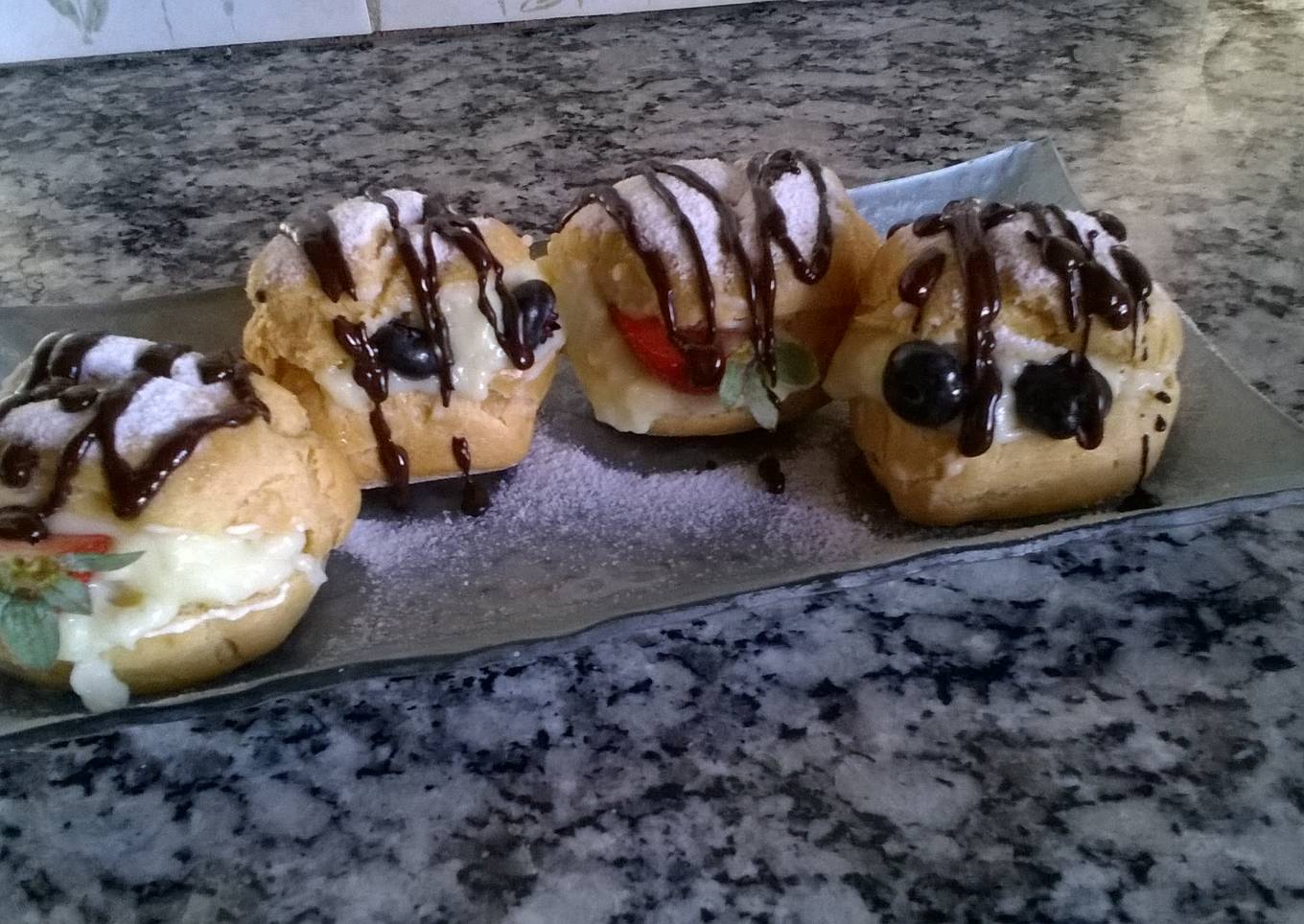 Bombas de crema pastelera