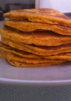Una foto de Panqueques de zapallo saludables