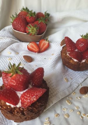 Une photo de Tartelettes fraises gourmandes et #healthy