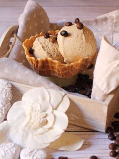 Una foto de Helado de café con Baileys