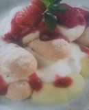Tiramisú de frambuesa.