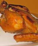Pollo glaseado a la naranja.