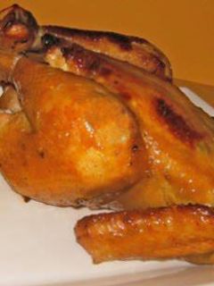 Una foto de Pollo glaseado a la naranja.