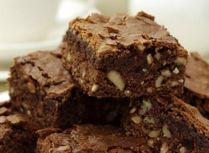 Una foto de Brownie de chocolate y naranja