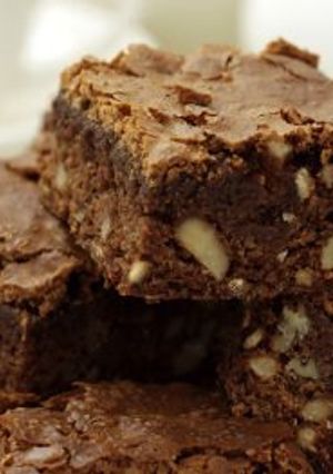 Una foto de Brownie de chocolate y naranja