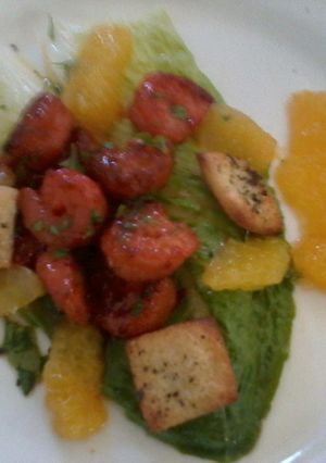 Una foto de Ensalada de camarón