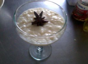 Una foto de Arroz con leche de coco