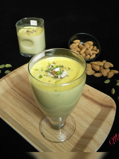 A picture of Kesar Badam milk shake.