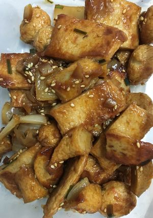 Hình của món Chả cá xào.