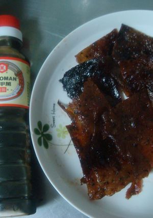 龜甲萬^^~黑胡椒豬肉乾 的食譜成品照片