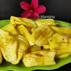 A picture of Ripe Jackfruit Chaat(Jackfruit Plate).
