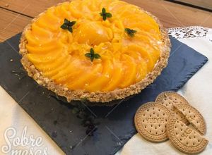 Una foto de Tarte de Iogurte e Pêssego