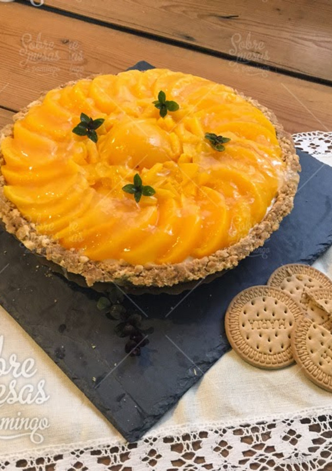 Una foto de Tarte de Iogurte e Pêssego