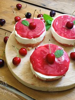Una foto de Cheseecake de cereja