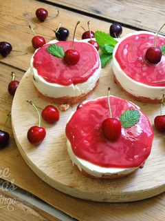 Una foto de Cheseecake de cereja