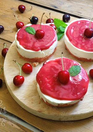 Una foto de Cheseecake de cereja