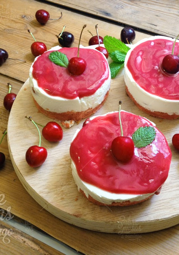 Una foto de Cheseecake de cereja