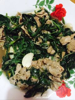 Foto resep Daging Cah Kangkung