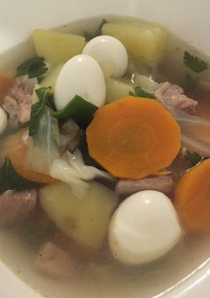 Foto resep Sup Ayam Telur Puyuh