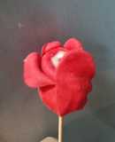 Rosas de fondant, chocolate y fresas