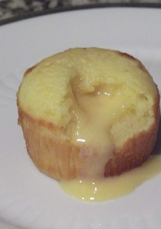 Una foto de Mini coulant de chocolate blanco