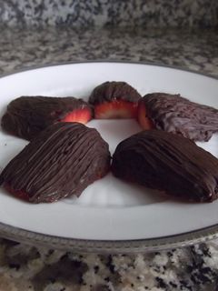 Una foto de Fresas con cobertura de chocolate
