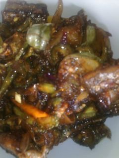 Foto resep Pare terong ikan asin saos kecap