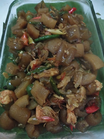 Cara Membuat Tumis kikil udang cabe ijo Menu Enak Dan Mudah Dibuat
