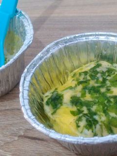 Foto resep rice steamed egg spinach 