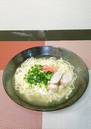 A picture of Okinawa Soba Copycat with Maruchan Seimen Ramen Noodles.