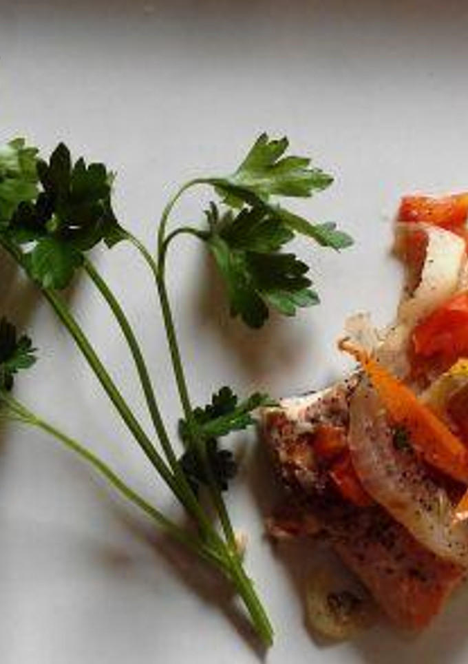 Una foto de Salmón al horno