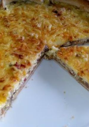 Una foto de Quiche vegetal con queso azul