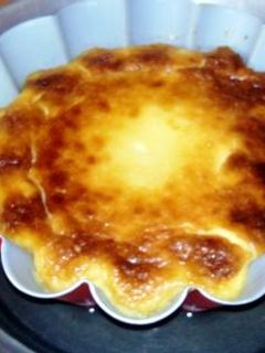 Una foto de Flan de queso