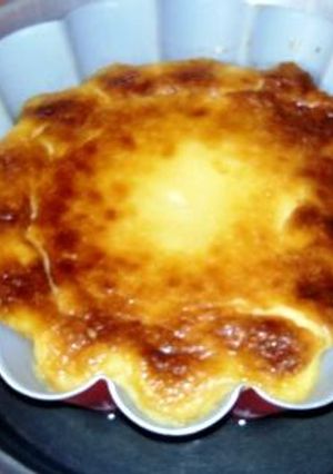 Una foto de Flan de queso