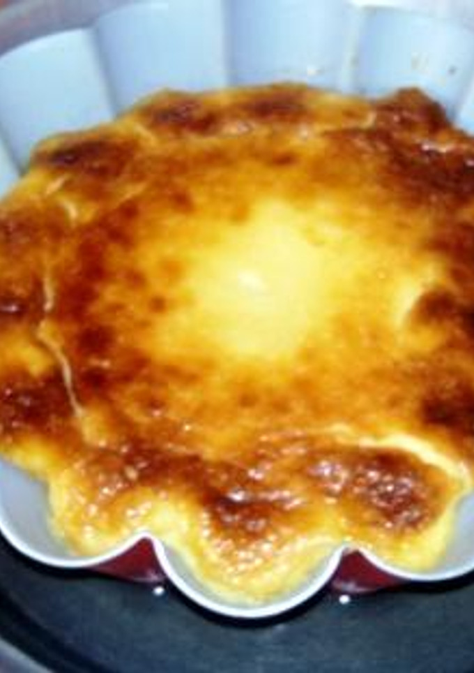 Una foto de Flan de queso