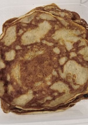Una foto de Tortitas de plátano con queso mascarpone