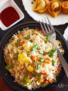 A picture of Egg fried Rice.