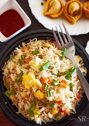 A picture of Egg fried Rice.