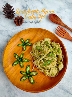 Foto resep Spaghetti Ayam Cabe Ijo