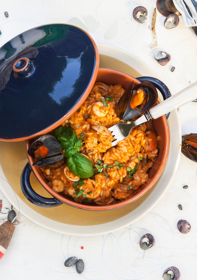 Una foto de Risotto marinero