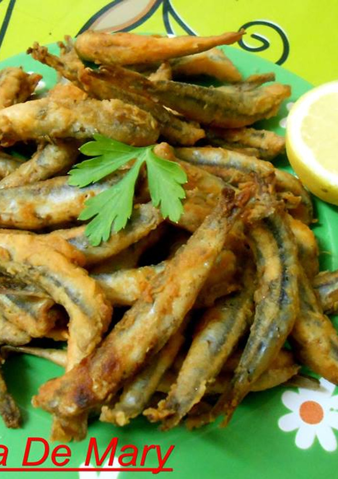 Una foto de Boquerones en adobo fritos