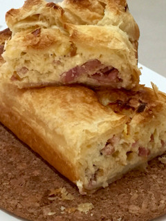 Una foto de Quiche de bacon cerrada