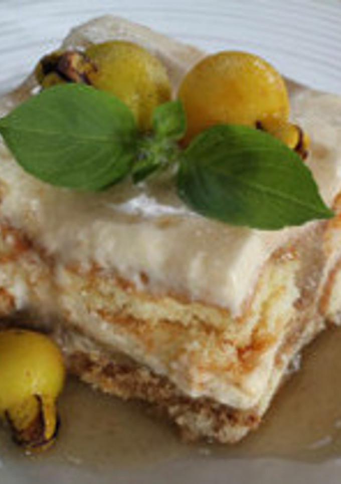 Una foto de Tiramisú de arazá 